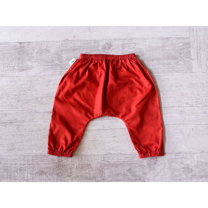 Unisex Organic Checks Print Angarakha Top With Red Pants