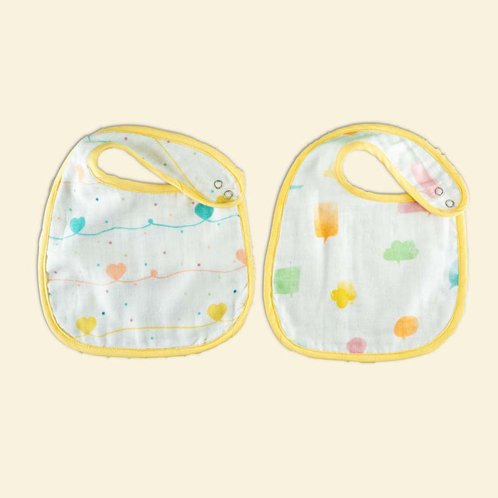 Organic Classic Bibs (Set of 2)- Lost in Thoughts