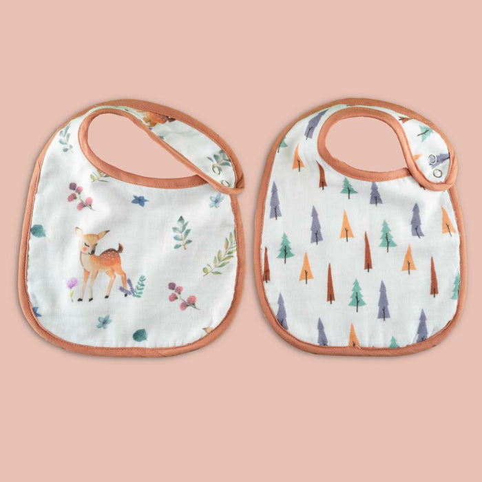 Organic Classic Bibs (Set of 2)-Enchanted Forest