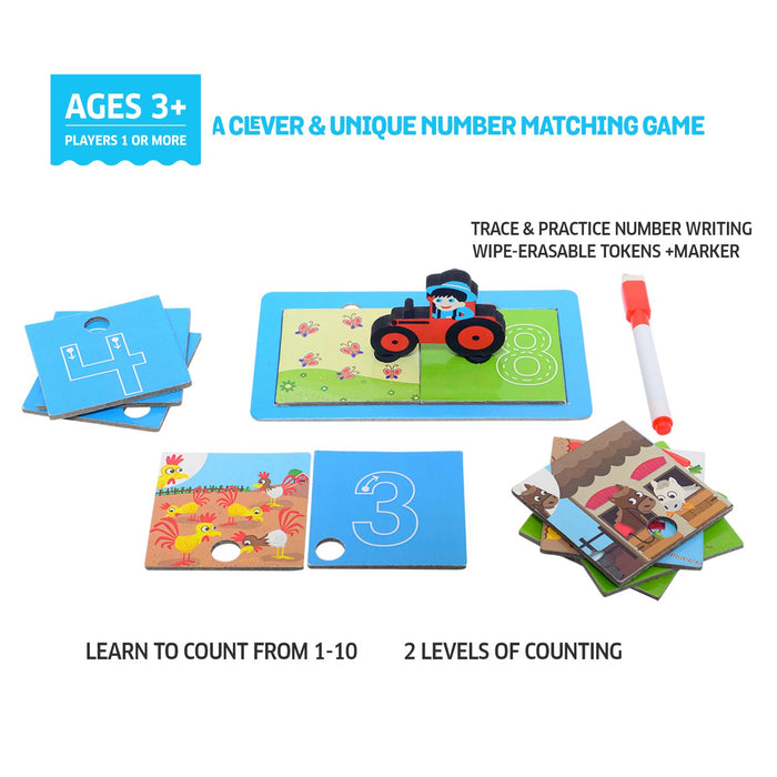 Clever Counting - Preschooler, Self Correcting Matching Numbers Puzzle (Pack Of 5)