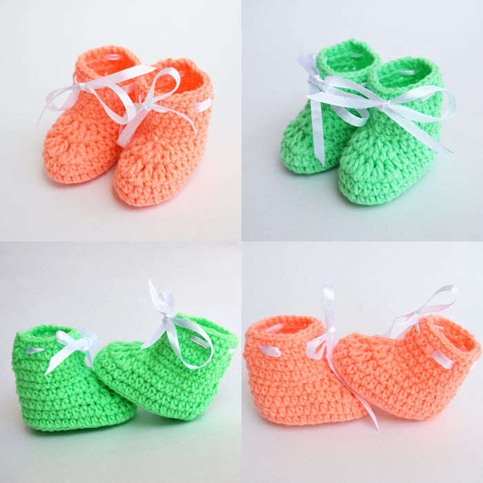 Crochet Baby Booties Set of 2-5