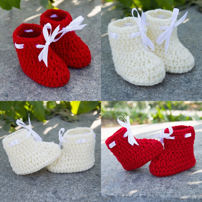 Crochet Baby Booties Set of 2-8