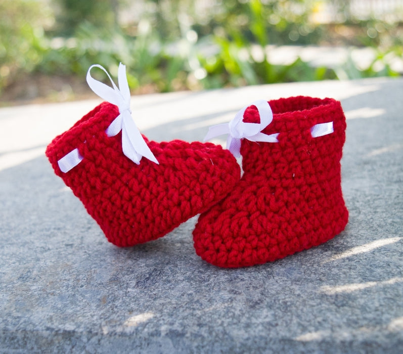 Crochet Baby Booties Set of 2-7
