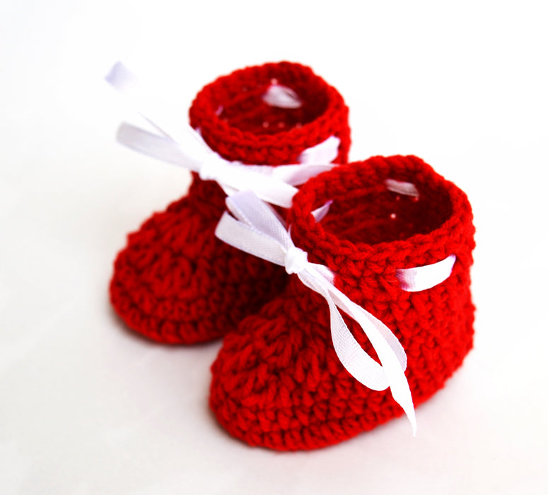 Crochet Baby Booties Set of 2-9