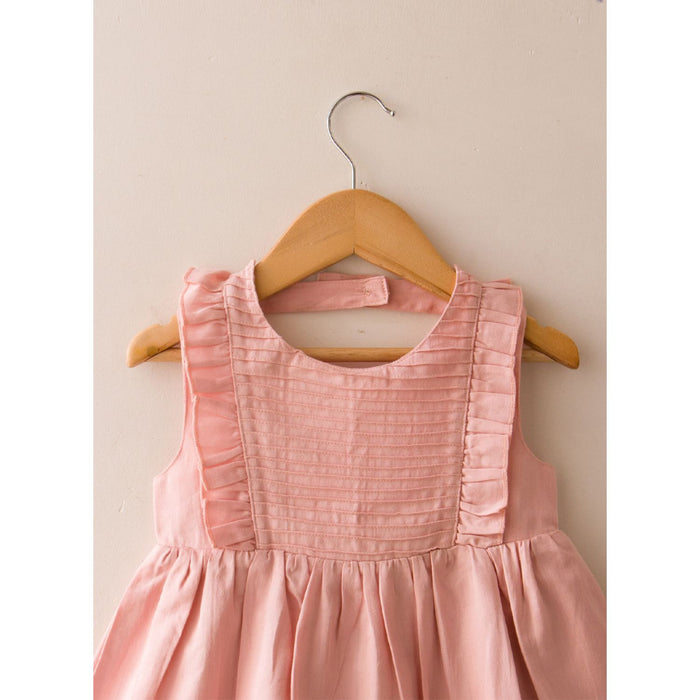 Cara Pin Tuck Dress - Pink