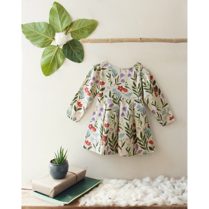 Nancy Floral Print Dress - Cream