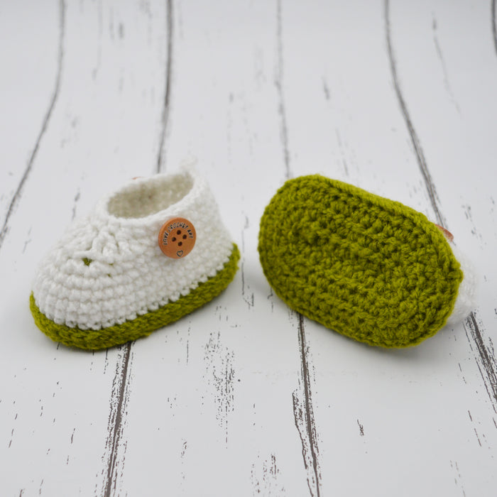 Crochet Baby Booties Woolen Booties-Green-2