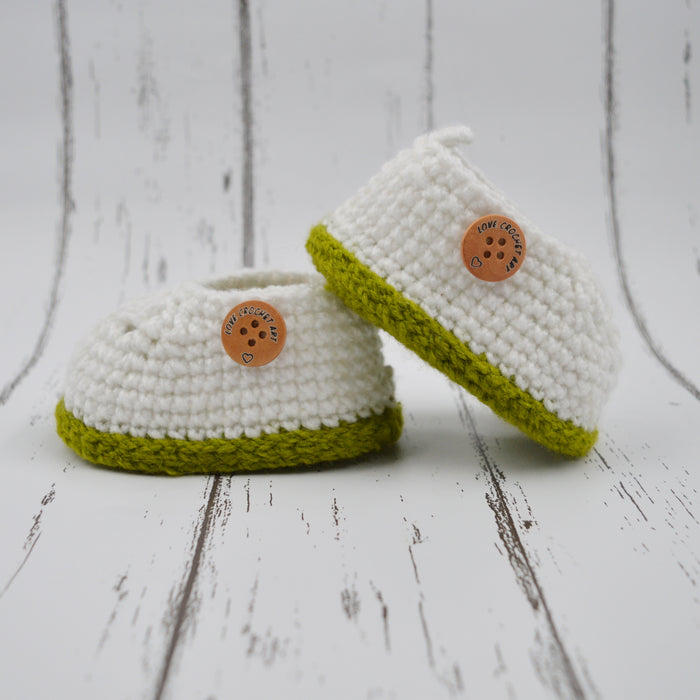 Crochet Baby Booties Woolen Booties-Green-2