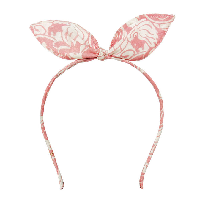 Fabric Bunny Hairband - Peach Pink