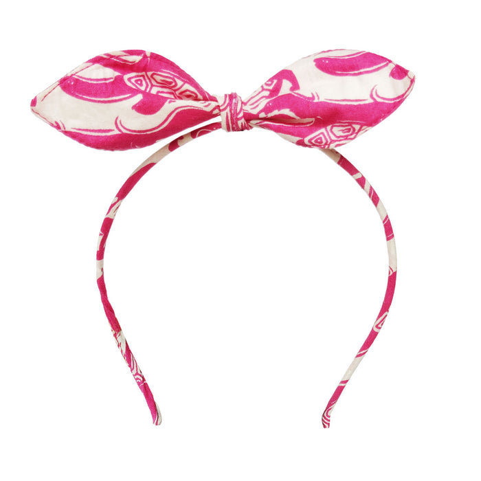 Fabric Bunny Hairband - Pink