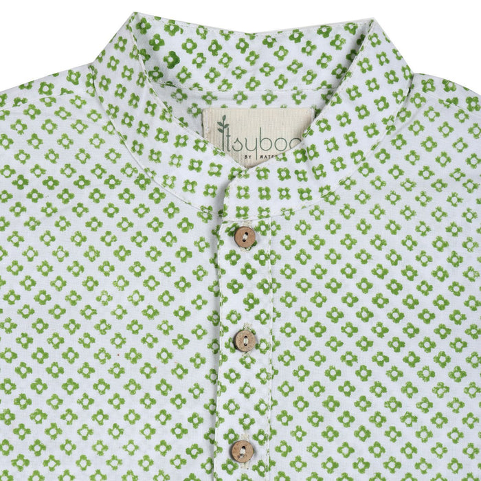 Kurta Pajama Set - Green Block