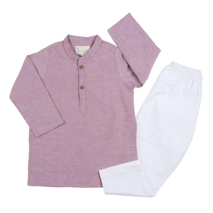 Kurta Pajama Set - Pink Flower