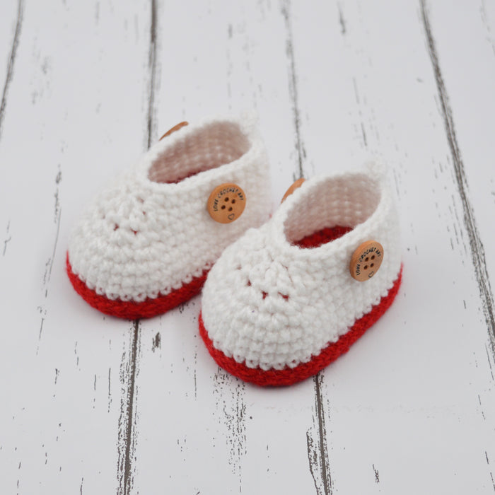 Crochet Baby Booties Woolen Booties-Red-5