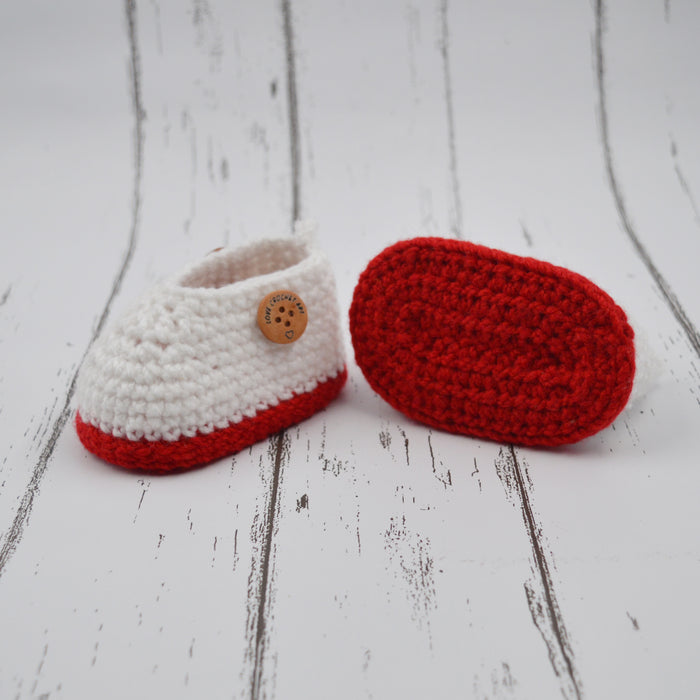 Crochet Baby Booties Woolen Booties-Red-5
