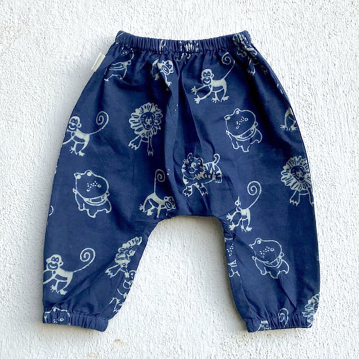 Unisex Organic Zoo Print Angarakha Top With Matching Pants