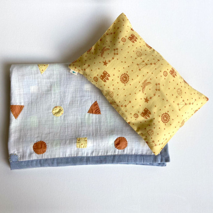 Organic Gift Set - Blanket + Kapok Pillow - Dhruvtara