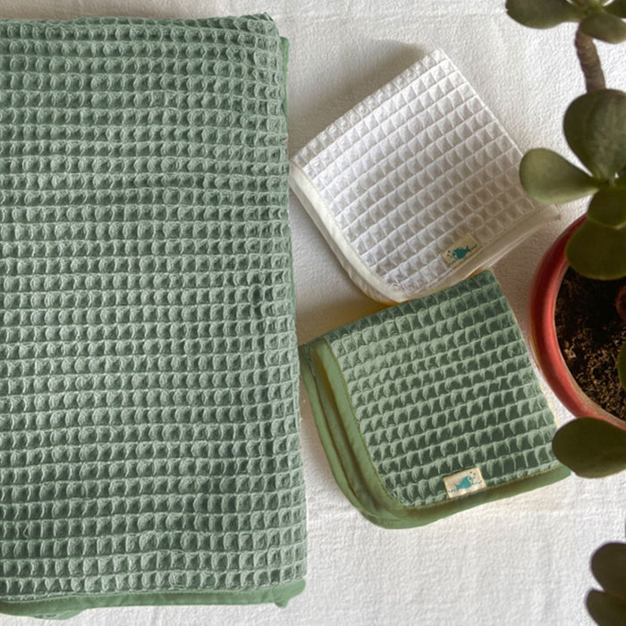 Organic Rectangular Towel Set - Mint