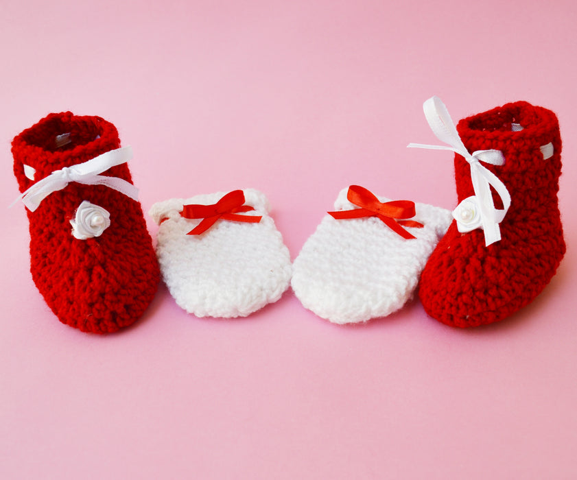Crochet Booties and Mittens combo-3