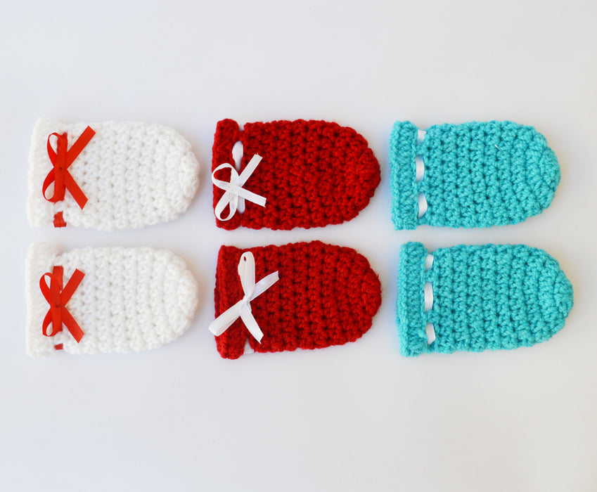 Crochet Baby Mittens set of 3